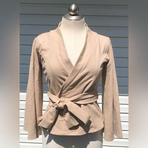 Elhoffer Design Galactic Knight Wrap Top in Sand - XS